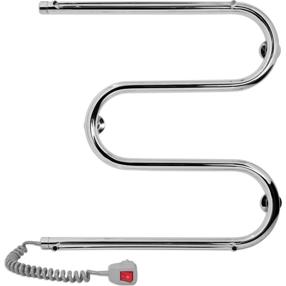 Электрический полотенцесушитель Laris Змеевик 25 РС3 73207110 (500x500, левый, с полкой), фото 2