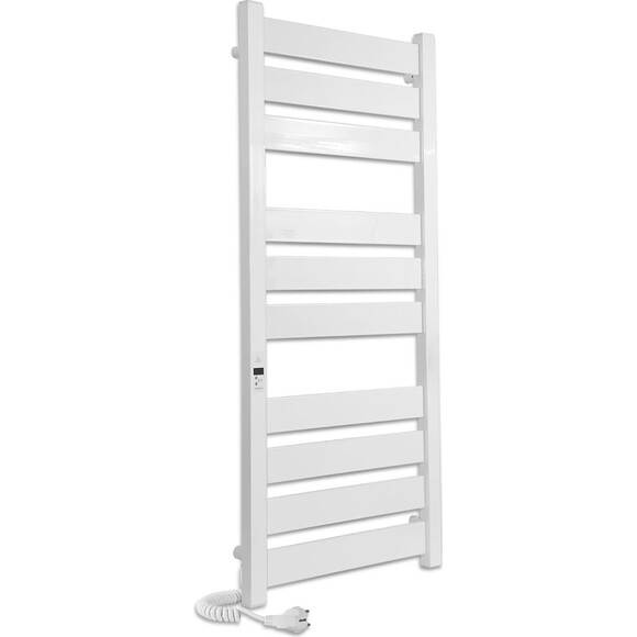 Электрический полотенцесушитель Laris Зебра Гефест Премиум ЧК10 75201079 (500x1200, белый матовый, левый), фото 