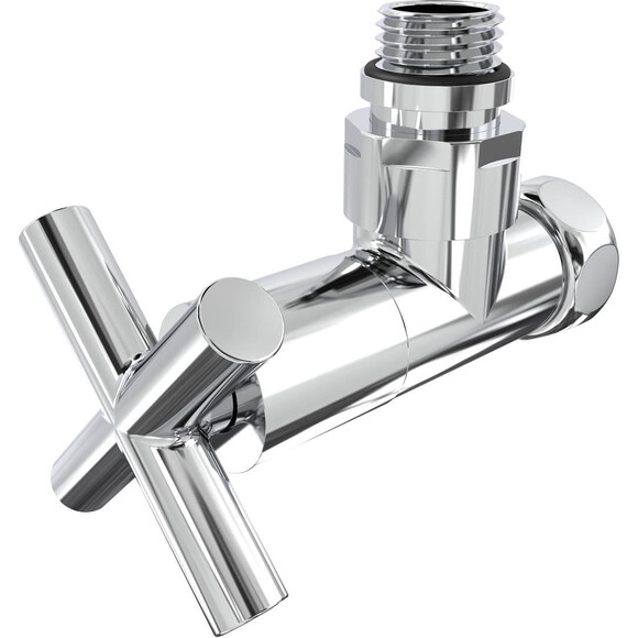 Кран кутовий для рушникосушарки Laris Luxon ZZ-4704 71401042 (1/2"x3/4"), фото , изображение 3