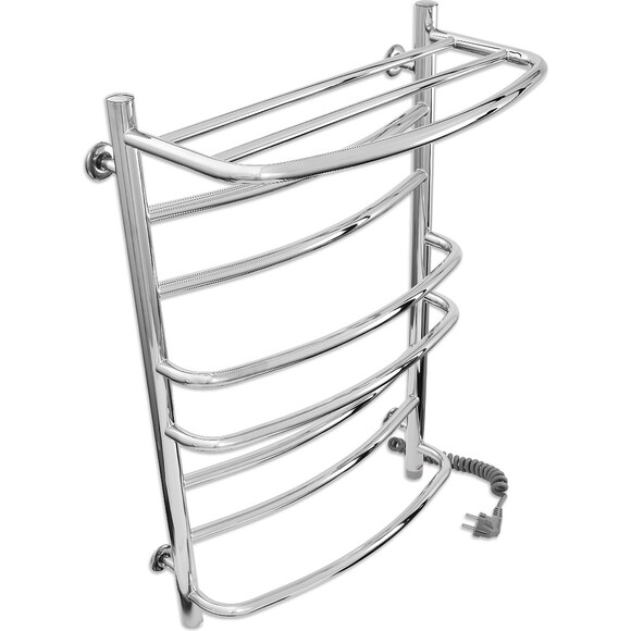 Электрический полотенцесушитель Laris Евромикс П8 73207693 (500x800, хром/белый/черный/золото/бронза, правый, сенсорный, с таймером, с полкой), фото 3