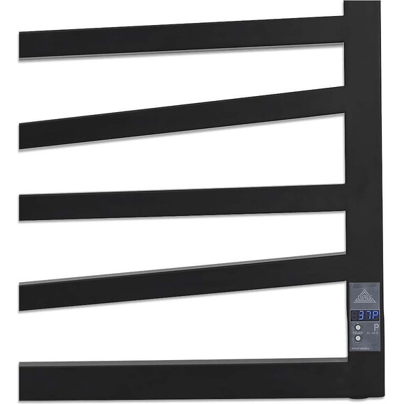 Электрический полотенцесушитель Laris Зебра Мираж ЧКЧ11 71207714 (500x1200, черный матовый, левый), Подключение полотенцесушителя: левое, фото 5