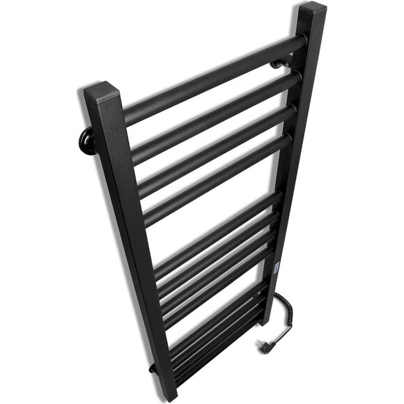 Электрический полотенцесушитель Laris Зебра Альфа ЧКЧ12 R3 73207653 (350x900, черный матовый, правый, с таймером), Доступные размеры: 350 x 900, Цвет производителя: черный матовый, Подключение полотенцесушителя: правое, фото 3