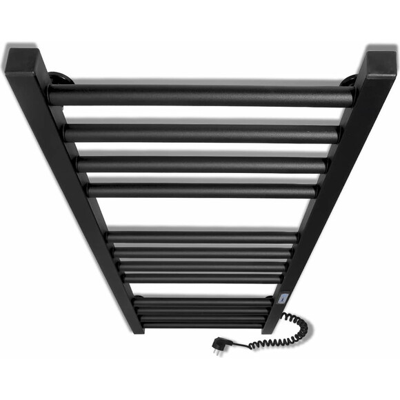 Электрический полотенцесушитель Laris Зебра Альфа ЧКЧ12 R3 73207653 (350x900, черный матовый, правый, с таймером), Доступные размеры: 350 x 900, Цвет производителя: черный матовый, Подключение полотенцесушителя: правое, фото 4
