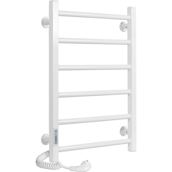 Электрический полотенцесушитель Laris Зебра Альфа ЧК6 R3 77700067 (400x600, белый глянцевый, левый, с таймером), Доступные размеры: 400 x 600, Цвет производителя: белый глянец, Подключение полотенцесушителя: левое, фото 