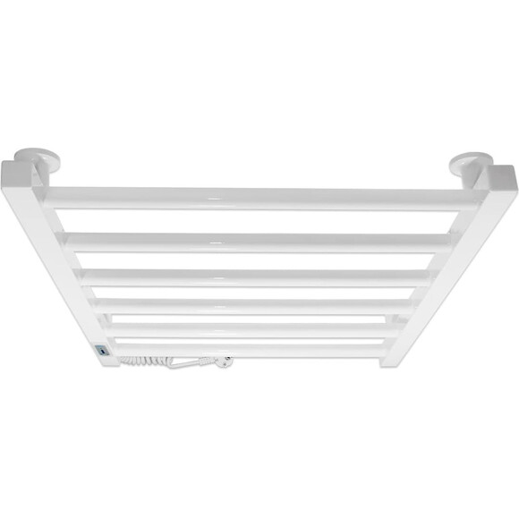 Электрический полотенцесушитель Laris Зебра Альфа ЧК6 R3 77700067 (400x600, белый глянцевый, левый, с таймером), Доступные размеры: 400 x 600, Цвет производителя: белый глянец, Подключение полотенцесушителя: левое, фото 4