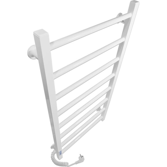 Электрический полотенцесушитель Laris Зебра Альфа ЧК8 R3 77700071 (400x800, белый глянцевый, левый, с таймером), Доступные размеры: 400 x 800, Цвет производителя: белый глянец, Подключение полотенцесушителя: левое, фото 3