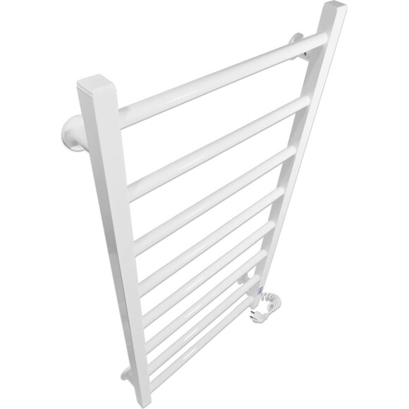 Электрический полотенцесушитель Laris Зебра Альфа ЧК8 R3 77700072 (400x800, белый глянцевый, правый, с таймером), Доступные размеры: 400 x 800, Цвет производителя: белый глянец, Подключение полотенцесушителя: правое, фото 3