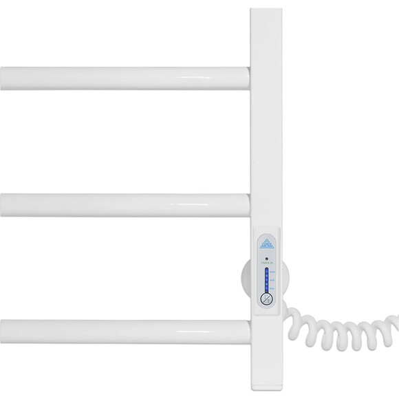 Электрический полотенцесушитель Laris Зебра Альфа ЧК8 R3 77700072 (400x800, белый глянцевый, правый, с таймером), Доступные размеры: 400 x 800, Цвет производителя: белый глянец, Подключение полотенцесушителя: правое, фото 5