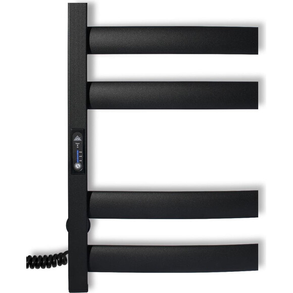 Электрический полотенцесушитель Laris Зебра Атлант ЧКЧ6 R3 73207619 (500x700, черный матовый, левый, с таймером), Доступные размеры: 500 x 700, Цвет производителя: черный матовый, Подключение полотенцесушителя: левое, фото 6