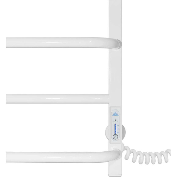 Электрический полотенцесушитель Laris Зебра Комфорт ЧК8 R3 77700095 (500x800, белый глянцевый, правый, с таймером), Доступные размеры: 500 x 800, Цвет производителя: белый глянец, Подключение полотенцесушителя: правое, фото 5