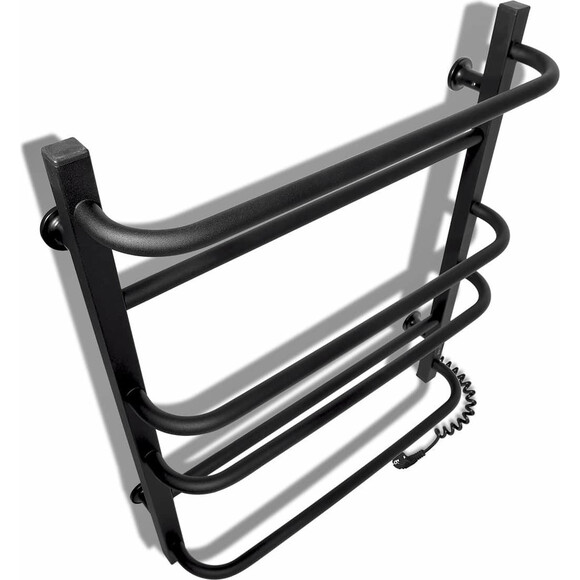 Электрический полотенцесушитель Laris Зебра Комфорт ЧКЧ6 R3 73207641 (500x600, черный матовый, правый, с таймером), Доступные размеры: 500 x 600, Цвет производителя: черный матовый, Подключение полотенцесушителя: правое, фото 3