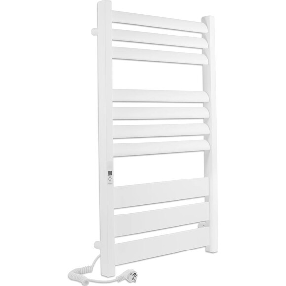 Електрична рушникосушарка Laris Зебра Лавина ЧК10 75201087 (500x900, біла глянсова, ліва), Доступні розміри: 500 x 900, Колір виробника: білий глянець, Підключення рушникосушарки: ліве, фото 