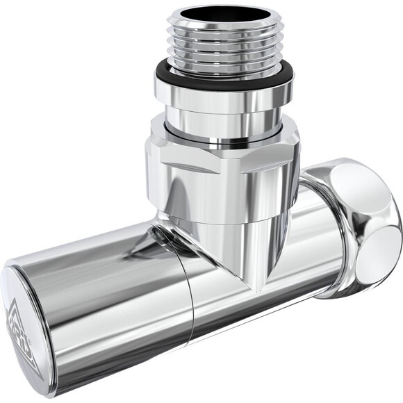 Кран кутовий для рушникосушарки Laris Luxon LX-4701 71401061 (1/2"x3/4", хром/білий/чорний/золото/бронза), фото , изображение 3