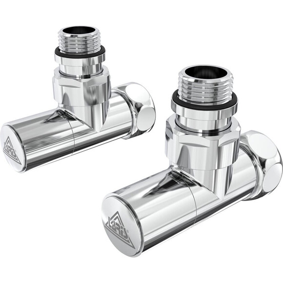 Кран кутовий для рушникосушарки Laris Luxon LX-4701 71401061 (1/2"x3/4", хром/білий/чорний/золото/бронза), фото 