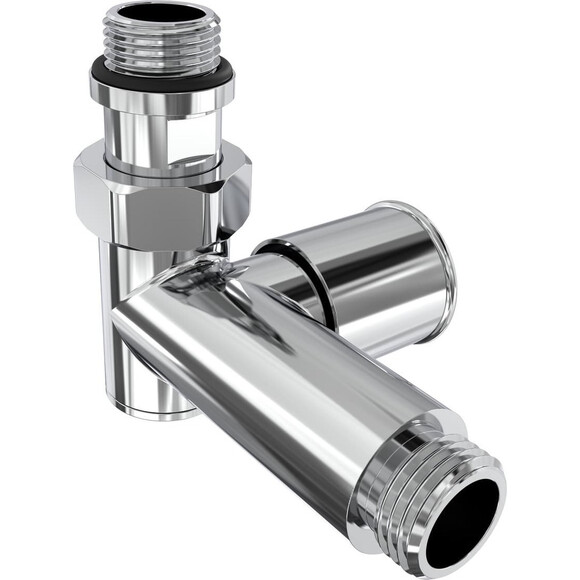 Кран угловой для полотенцесушителя Laris Luxon LX-2044 71401063 (1/2"x1/2", хром/белый/черный/золото/бронза, под ТЭН), фото 3