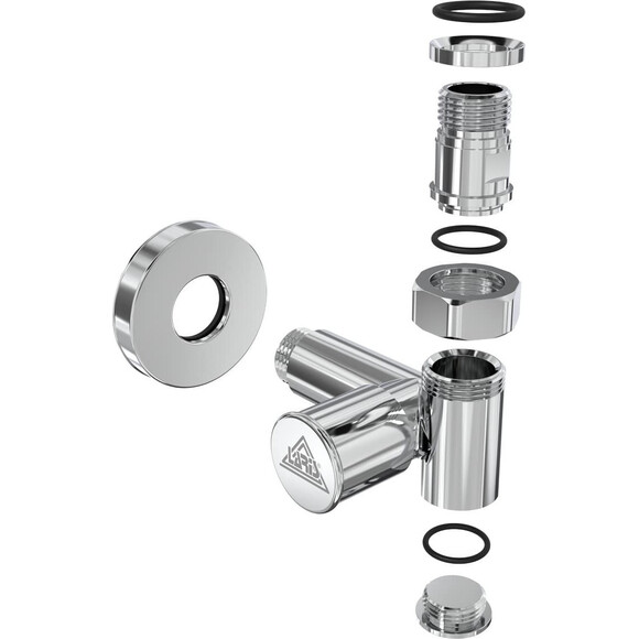 Кран угловой для полотенцесушителя Laris Luxon LX-2044 71401063 (1/2"x1/2", хром/белый/черный/золото/бронза, под ТЭН), фото 5