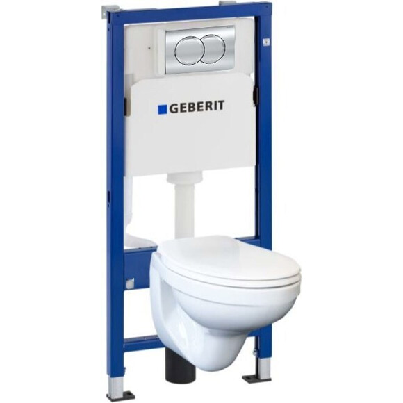 Унитаз подвесной Kolo Idol с инсталляцией Geberit Duofix Pro 20 118.315.21.2 (унитаз, сиденье с микролифтом, инсталляция, клавиша смыва), фото 