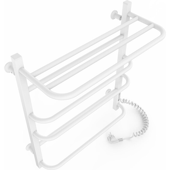 Электрический полотенцесушитель Laris Зебра Комфорт ЧК6 R3 73207783 (500x600, белый матовый, правый, с таймером, с полкой), Доступные размеры: 500 x 600, Подключение полотенцесушителя: правое, фото 4