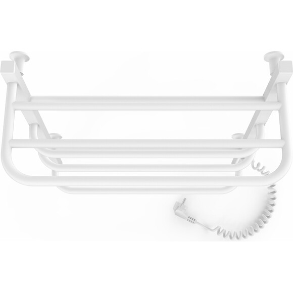 Электрический полотенцесушитель Laris Зебра Комфорт ЧК6 R3 73207783 (500x600, белый матовый, правый, с таймером, с полкой), Доступные размеры: 500 x 600, Подключение полотенцесушителя: правое, фото 5