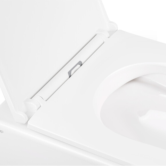 Безободковый подвесной унитаз Qtap Robin QT1333046ENRW (с сиденьем), фото 6