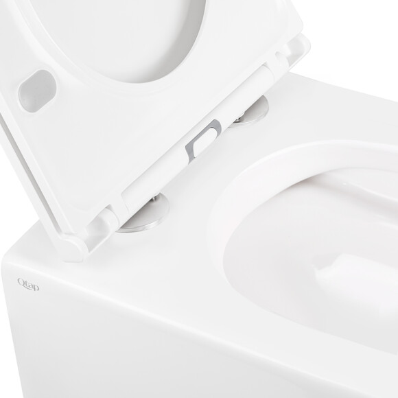 Безободковый подвесной унитаз Qtap Robin QT1333046ENRW (с сиденьем), фото 7