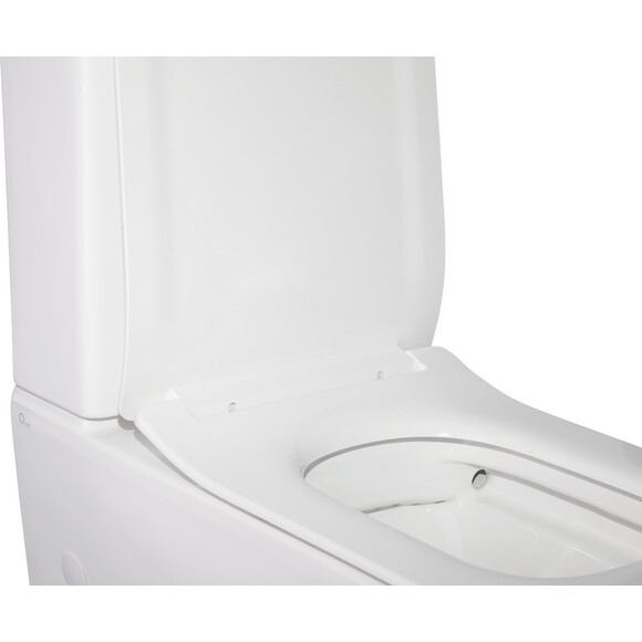 Безободковый унитаз-компакт Qtap Crow QT05222170W (с сиденьем), фото 6