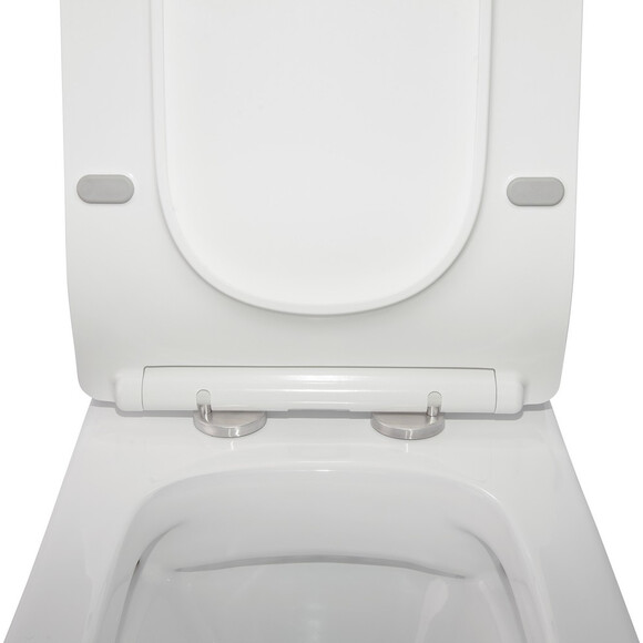 Безободковый унитаз-компакт Qtap Crow QT05222170W (с сиденьем), фото 7