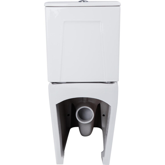 Безобідковий унітаз-компакт Qtap Nando QT12221222AW (з сидінням), фото , изображение 5