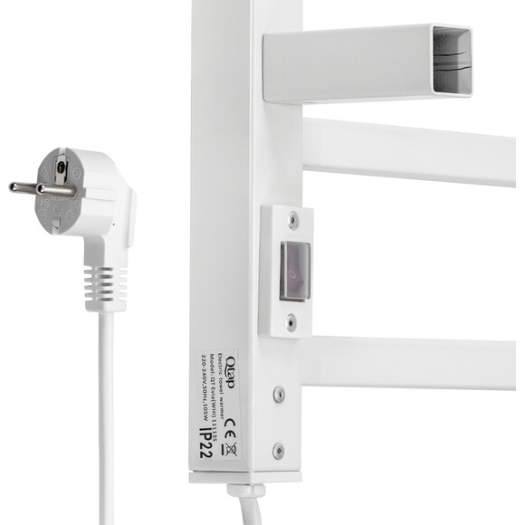 Электрический полотенцесушитель Qtap Evia 11113S (QTEVIWHI11113S, 530x710, белый, правый), фото 3
