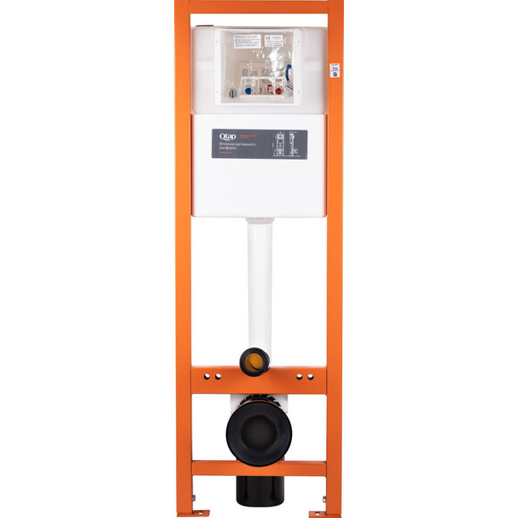 Система інсталяції для унітазу Qtap Nest Uni QT0233M370 3 в 1 (з звукоізоляційною прокладкою та кріпленням), фото , изображение 3