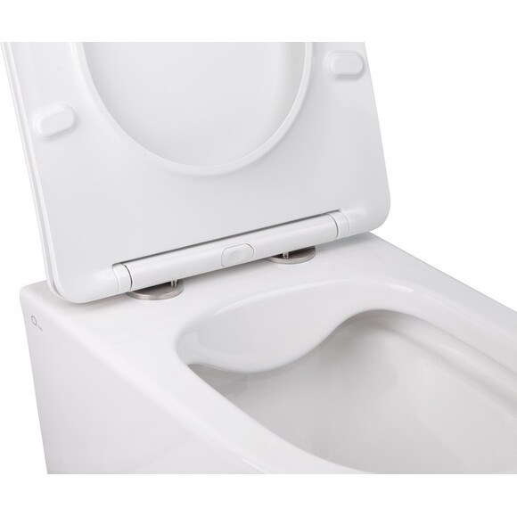 Унитаз подвесной Qtap Swan QT16335178W с инсталляцией Qtap Nest QT0133M425 и клавишей смыва M06028CRM (QT16335178W0133M425M06028CRM, с сиденьем и звукоизоляционной прокладкой), фото 6