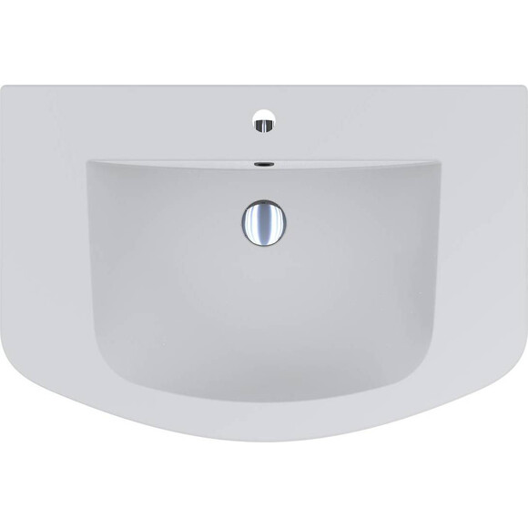 Раковина Miraggio Dea 800 Miramarble Matt 0002452 (80x54 см, біла матова, з крилом), Доступні розміри: 80 x 15, Колір виробника: білий матовий, Технологія виробництва: Miramarble Matt, фото , изображение 3