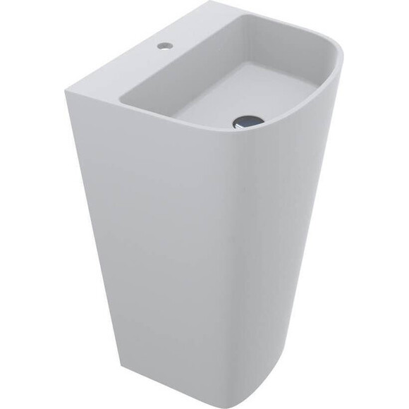 Раковина Miraggio Halifax Miramarble Matt 0000533 (52x43 см, біла матова, підлогова), Колір виробника: білий матовий, Технологія виробництва: Miramarble Matt, фото 