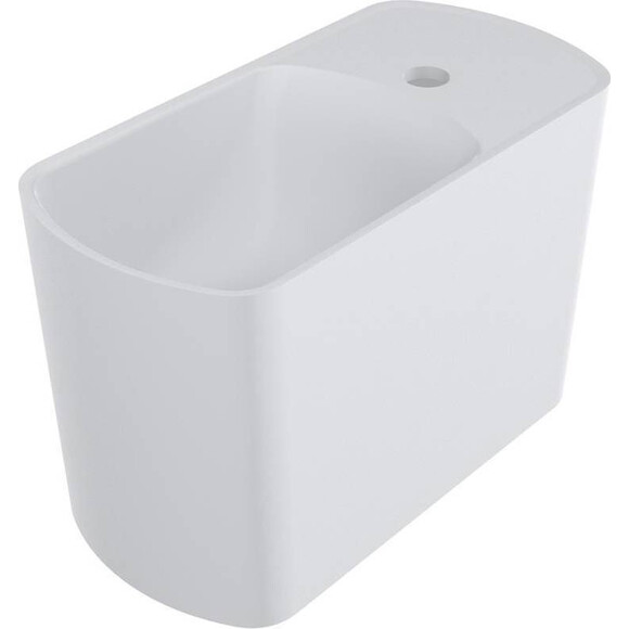 Раковина Miraggio Helix L Mirasoft 0001638 (45x22 см, белая матовая), Доступные размеры: 45 x 22 L, Цвет производителя: белый матовый, Технология производства: Mirasoft Technology, фото 