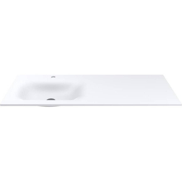 Раковина-стільниця Miraggio Jessel 1200 L Miramarble Matt 0002279 (120x45 см, біла матова, з крилом), Доступні розміри: 120 x 45 L, Колір виробника: білий матовий, Технологія виробництва: Miramarble Matt, фото , изображение 3