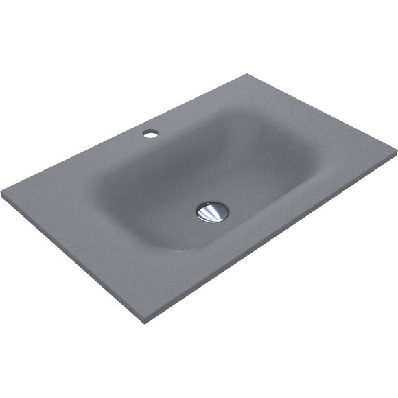 Раковина Miraggio Jessel 700 Mirastone gray 0001465 (70x45 см, сіра матова), Доступні розміри: 70 x 45, Колір виробника: сірий, Технологія виробництва: Mirastone, фото 