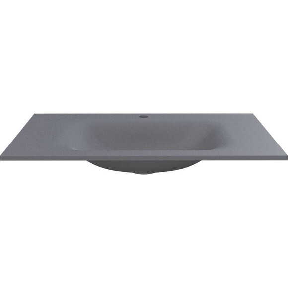 Раковина Miraggio Jessel 800 Mirastone gray 0001467 (80x45 см, серая матовая, с крылом), Доступные размеры: 80 x 45, Цвет производителя: серый, Технология производства: Mirastone, фото 3