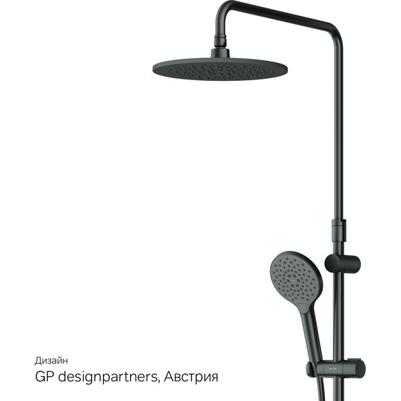 Душевая система Am.Pm Like F0780222 (черная матовая, с полочкой, без смесителя), Цвет производителя: черный матовый, фото 16