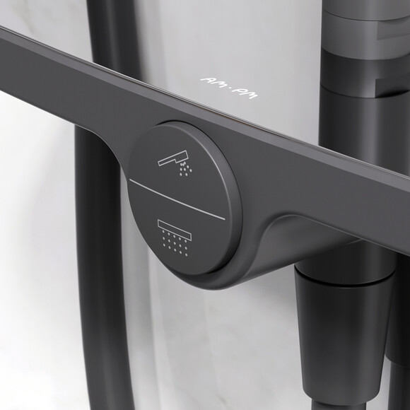 Душевая система Am.Pm Like F0780222 (черная матовая, с полочкой, без смесителя), Цвет производителя: черный матовый, фото 7