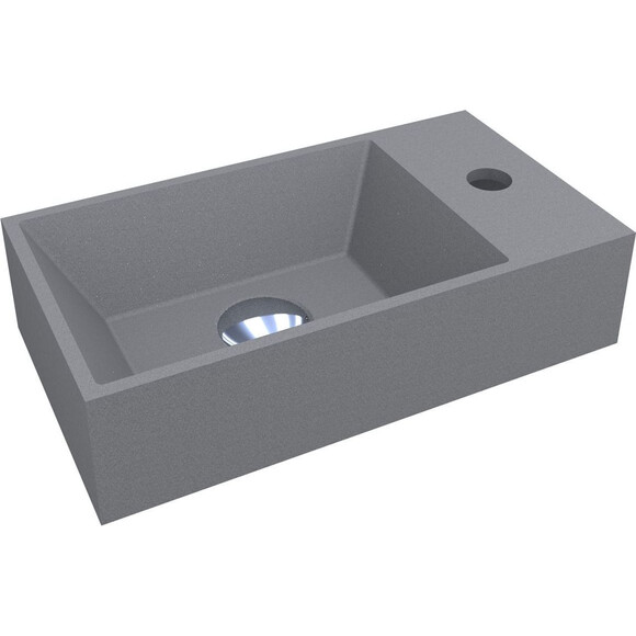 Раковина Miraggio Copper 400 Mirastone gray 0000802 (40x22 см, сіра матова), Доступні розміри: 41 x 22, Колір виробника: сірий, Технологія виробництва: Mirastone, фото 