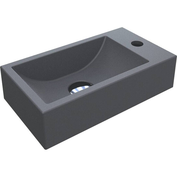 Раковина Miraggio Faro Mirastone gray 0000984 (40x22 см, сіра матова), Доступні розміри: 41 x 23, Колір виробника: сірий, Технологія виробництва: Mirastone, фото 