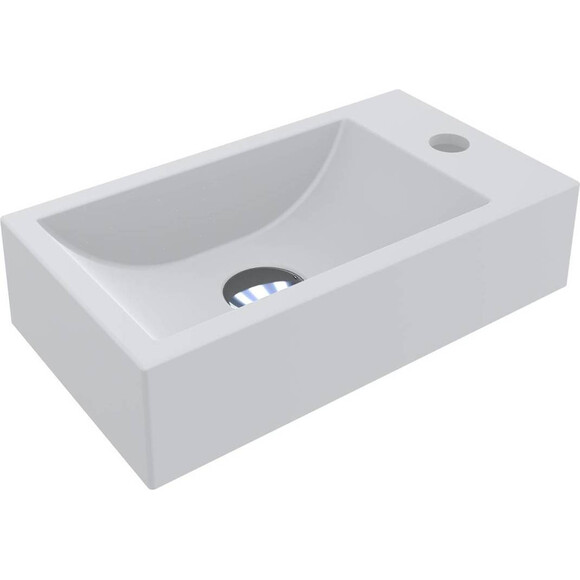 Раковина Miraggio Faro Miramarble Matt 0000193 (40x22 см, белая матовая), Доступные размеры: 41 x 23, Цвет производителя: белый матовый, Технология производства: Miramarble Matt, фото 
