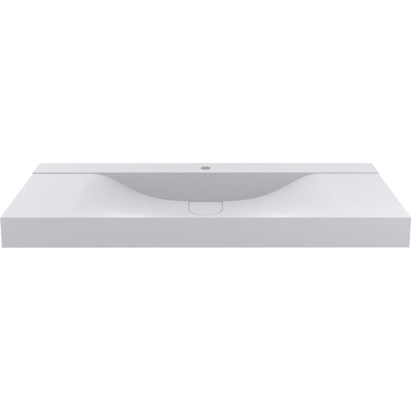 Раковина Miraggio Fly 1200 Mirasoft 0001085 (120x48 см, біла матова, з крилом), Доступні розміри: 120 x 48, Колір виробника: білий матовий, Технологія виробництва: Mirasoft Technology, фото , изображение 2