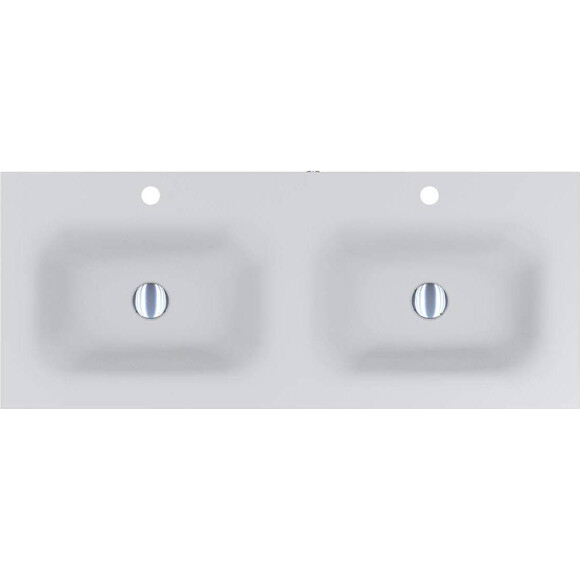 Раковина Miraggio Jessel 1100-2 Mirasoft 0001093 (110x45 см, белая матовая, с двумя чашами), Доступные размеры: 110 x 45 (2), Цвет производителя: белый матовый, Технология производства: Mirasoft Technology, фото 3
