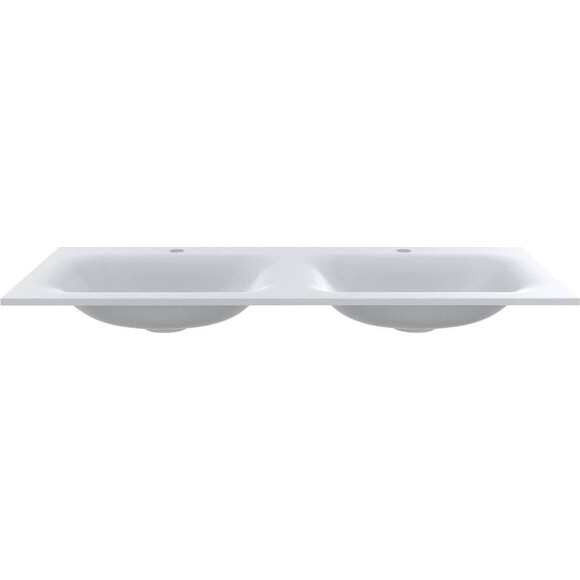 Раковина Miraggio Jessel 1100-2 Miramarble Matt 0000939 (110x45 см, белая матовая, с двумя чашами), Доступные размеры: 110 x 45 (2), Цвет производителя: белый матовый, Технология производства: Miramarble Matt, фото 2