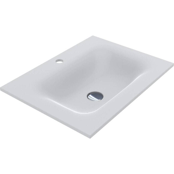 Раковина Miraggio Jessel 600 Miramarble Matt 0000747 (60x45 см, біла матова), Доступні розміри: 60 x 45, Колір виробника: білий матовий, Технологія виробництва: Miramarble Matt, фото 
