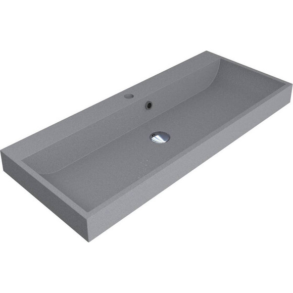 Раковина Miraggio Varna 1000 Mirastone gray 0000983 (99x41 см, сіра матова), Доступні розміри: 99 x 42, Колір виробника: сірий, Технологія виробництва: Mirastone, фото 