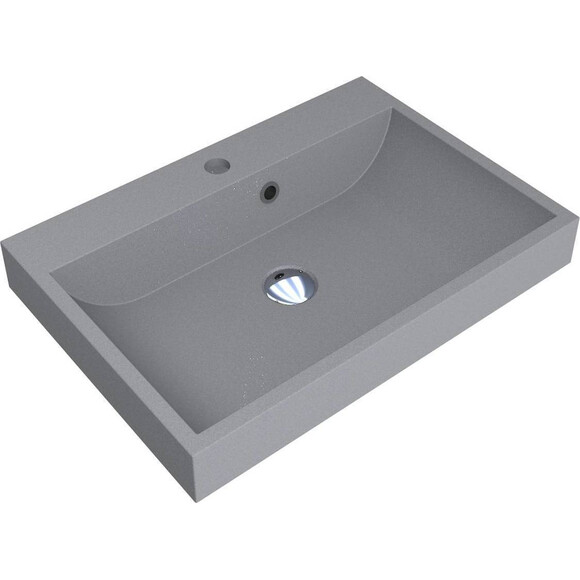 Раковина Miraggio Varna 600 Mirastone gray 0000448 (59x41 см, сіра матова), Доступні розміри: 60 x 42, Колір виробника: сірий, Технологія виробництва: Mirastone, фото 