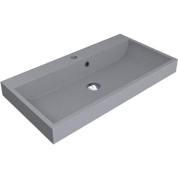 Раковина Miraggio Varna 800 Mirastone gray 0000981 (79x41 см, сіра матова), Доступні розміри: 79 x 42, Колір виробника: сірий, Технологія виробництва: Mirastone, фото 