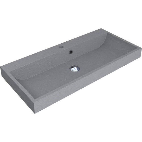 Раковина Miraggio Varna 900 Mirastone gray 0000982 (89x41 см, сіра матова), Доступні розміри: 90 x 42, Колір виробника: сірий, Технологія виробництва: Mirastone, фото 